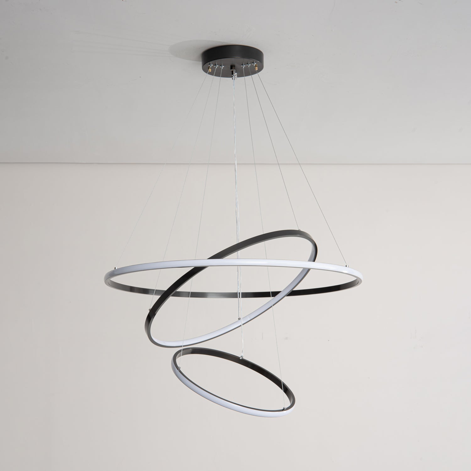 Arthaila Modern Minimalist Rings Brass Plastic Chandelier - Letslighting