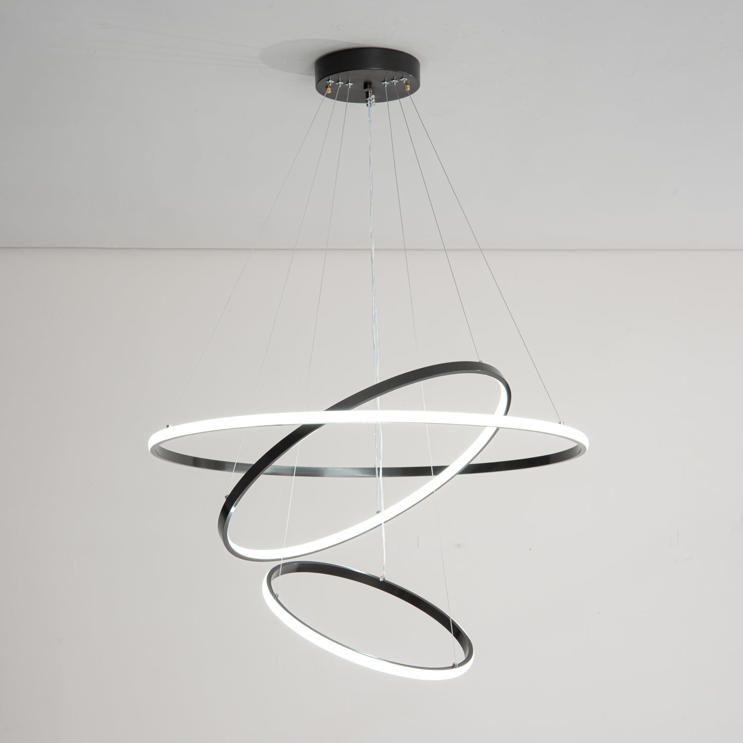 Arthaila Modern Minimalist Rings Brass Plastic Chandelier - Letslighting