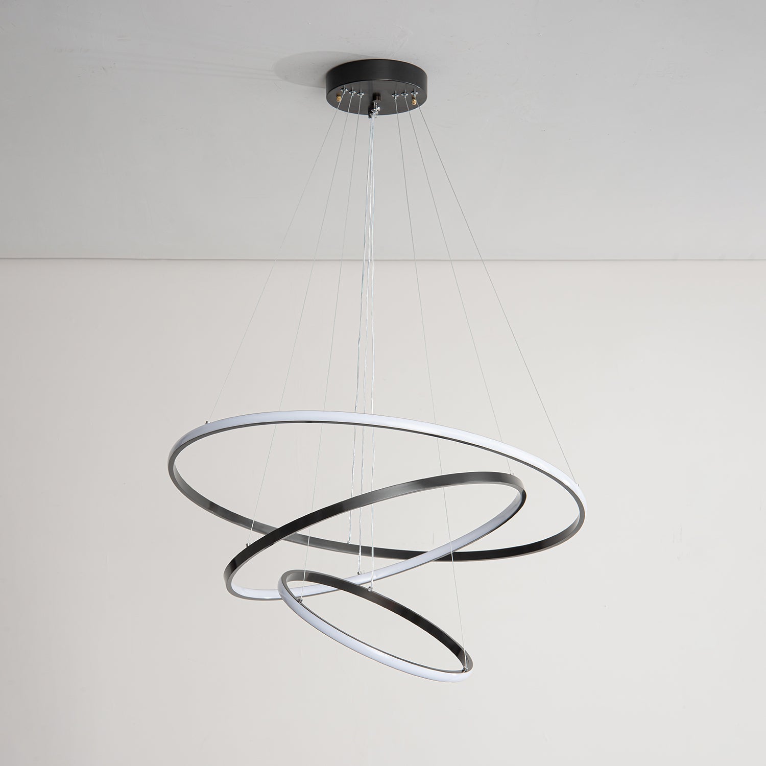 Arthaila Modern Minimalist Rings Brass Plastic Chandelier - Letslighting