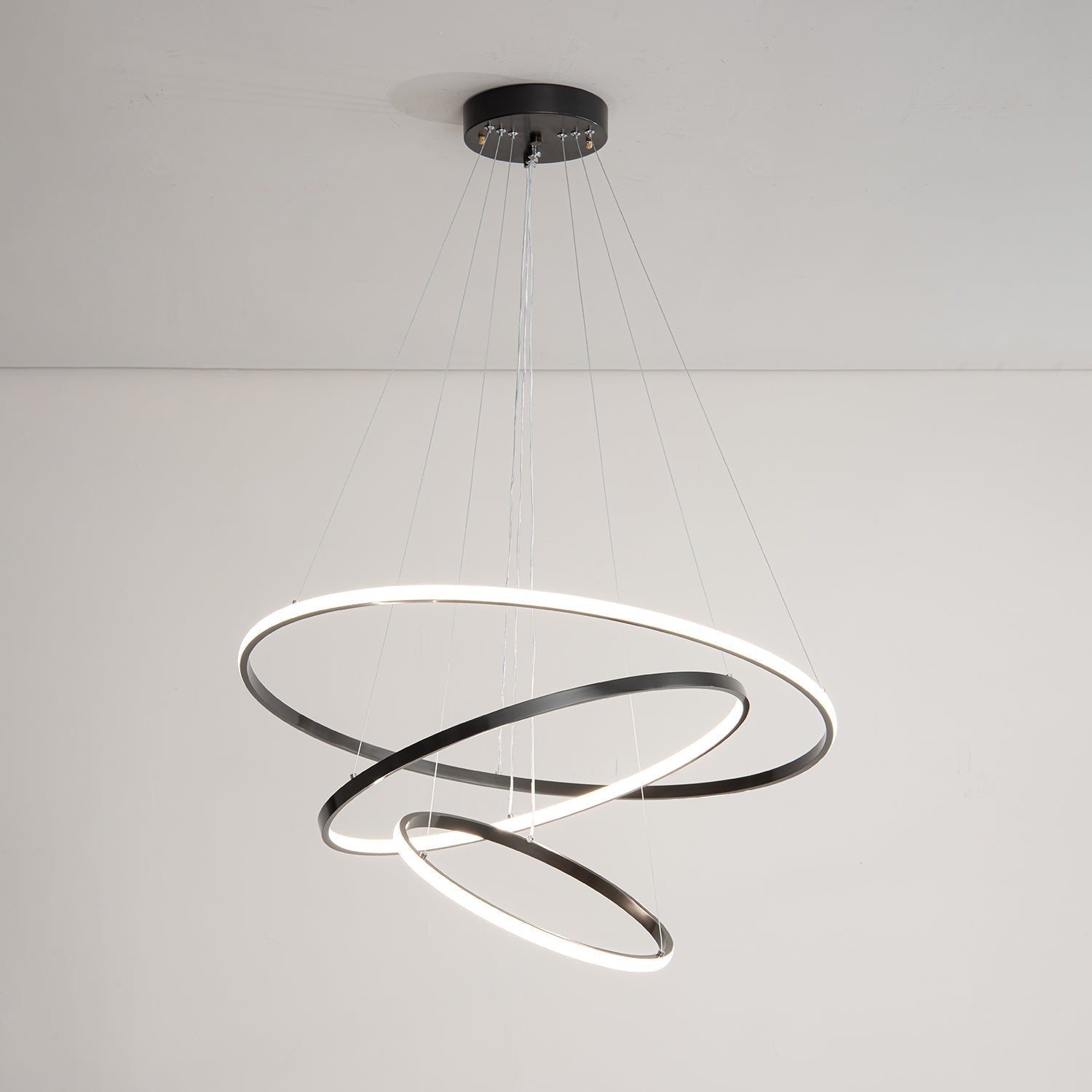 Arthaila Modern Minimalist Rings Brass Plastic Chandelier - Letslighting
