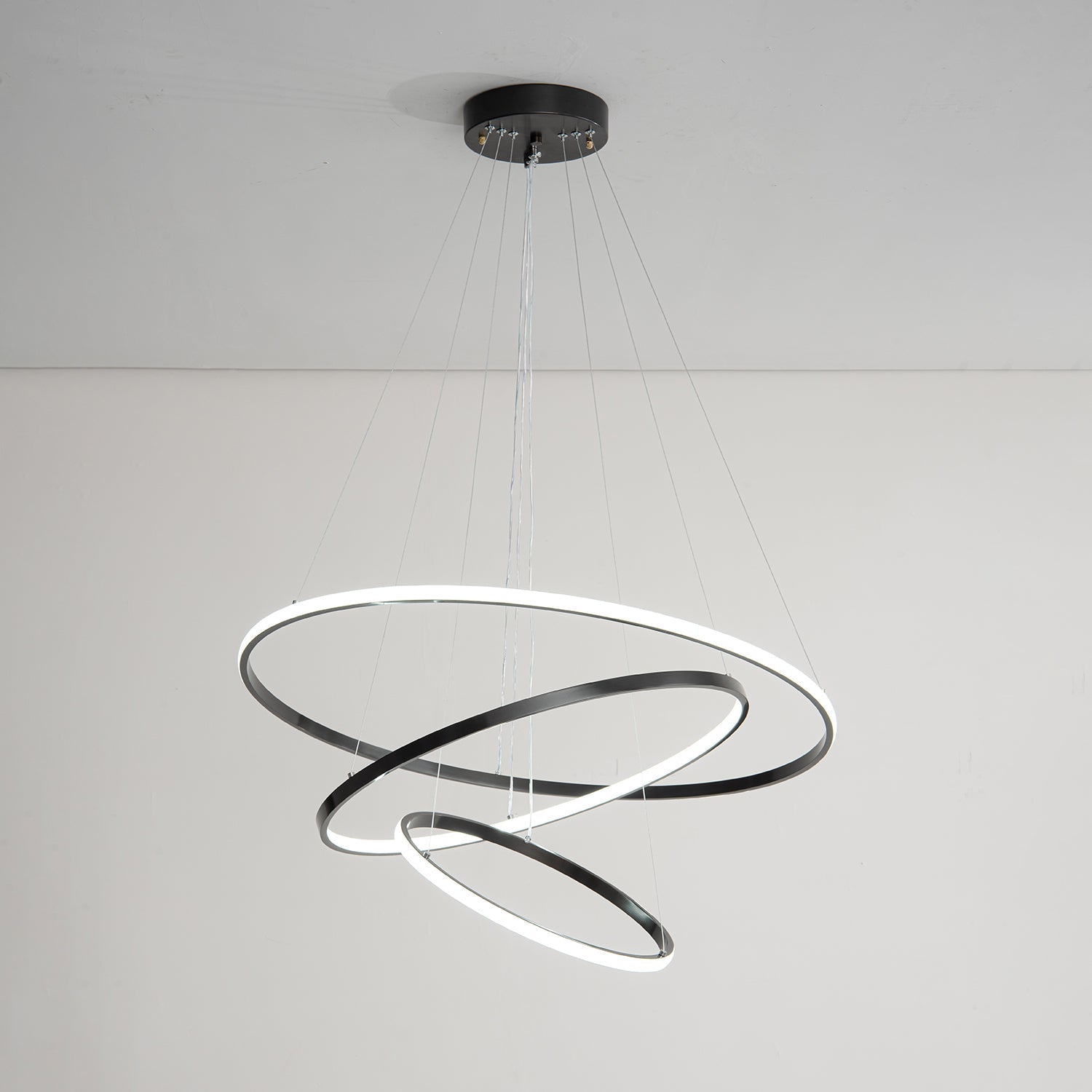 Arthaila Modern Minimalist Rings Brass Plastic Chandelier - Letslighting