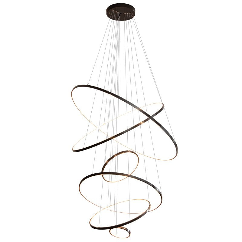 Arthaila Modern Minimalist Rings Brass Plastic Chandelier - Letslighting