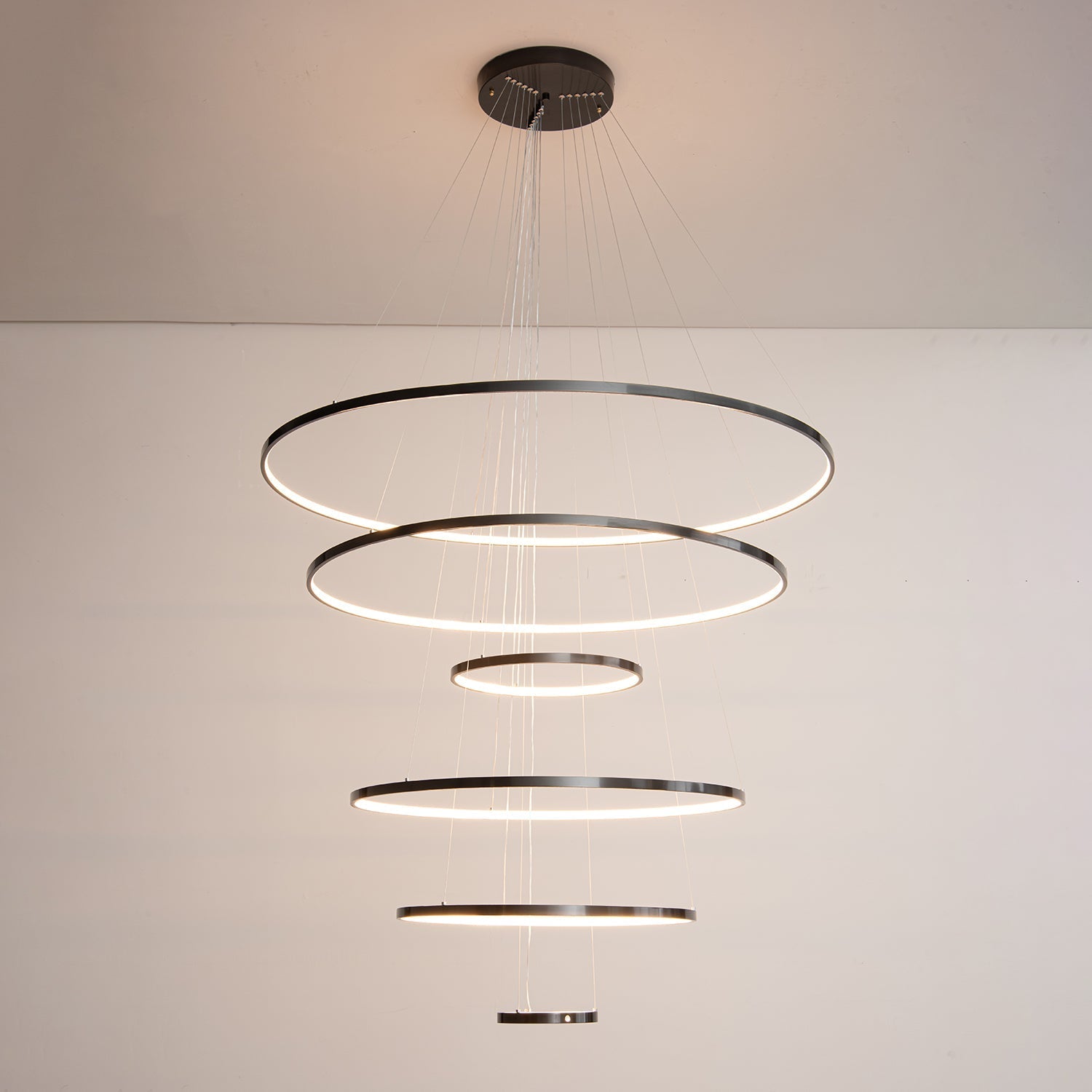 Arthaila Modern Minimalist Rings Brass Plastic Chandelier - Letslighting