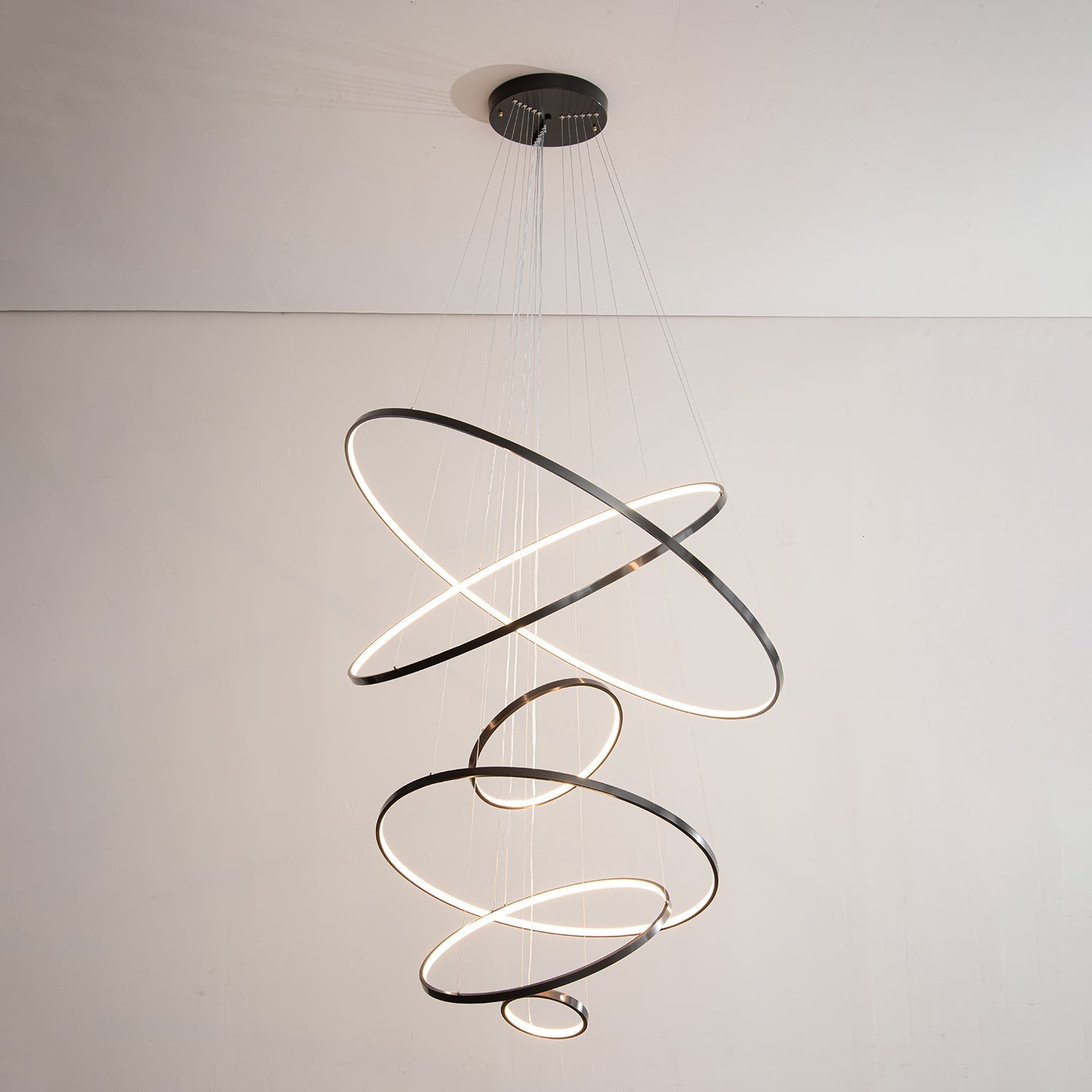 Arthaila Modern Minimalist Rings Brass Plastic Chandelier - Letslighting