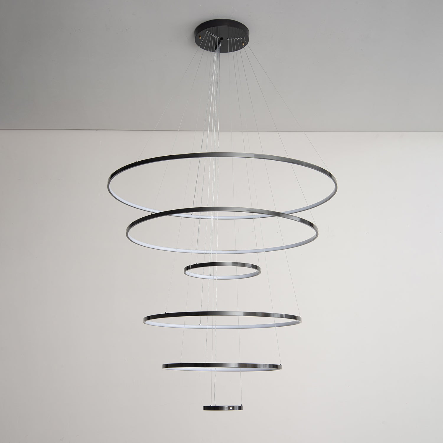 Arthaila Modern Minimalist Rings Brass Plastic Chandelier - Letslighting