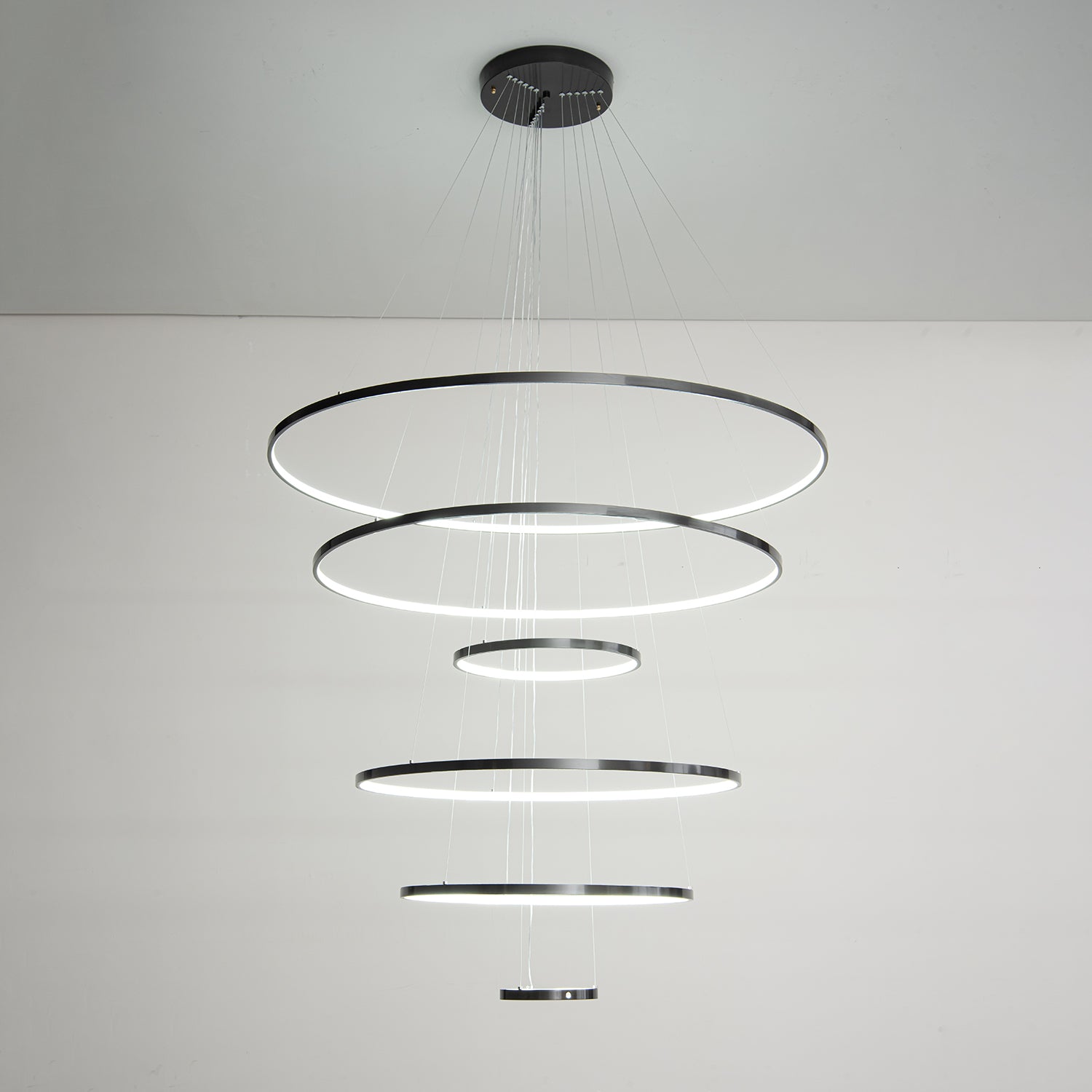 Arthaila Modern Minimalist Rings Brass Plastic Chandelier - Letslighting