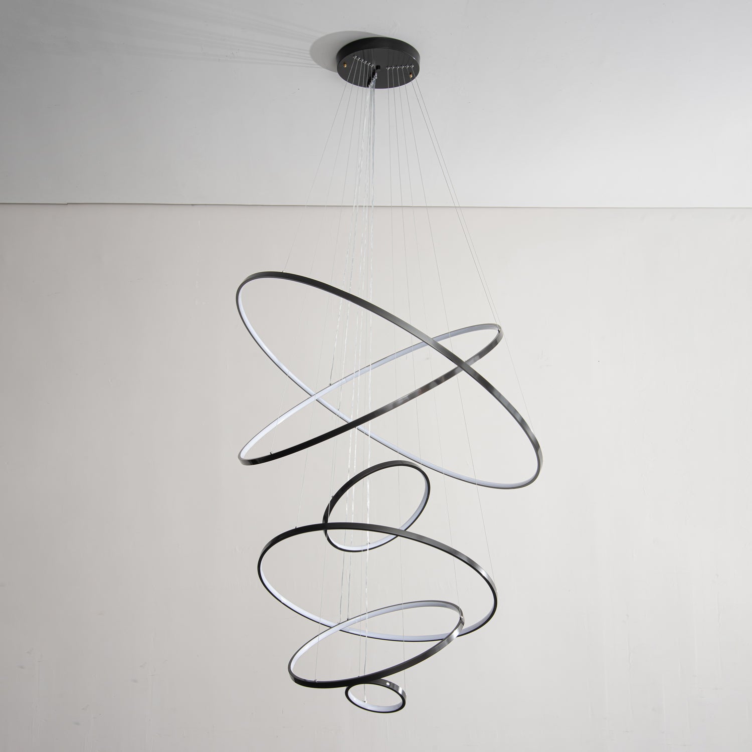Arthaila Modern Minimalist Rings Brass Plastic Chandelier - Letslighting