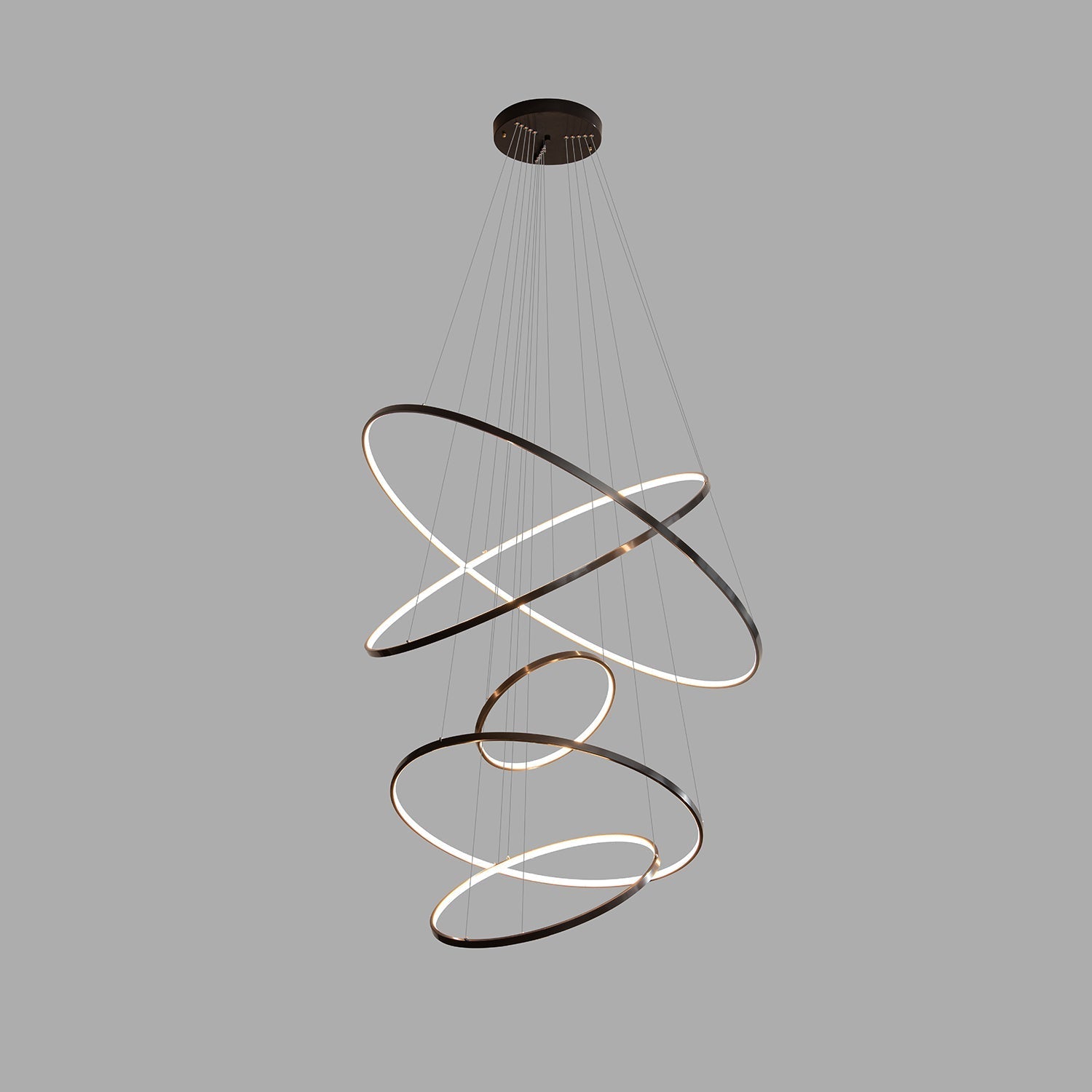 Arthaila Modern Minimalist Rings Brass Plastic Chandelier - Letslighting