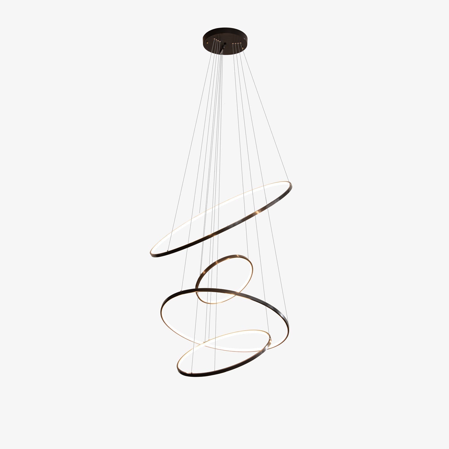 Arthaila Modern Minimalist Rings Brass Plastic Chandelier - Letslighting