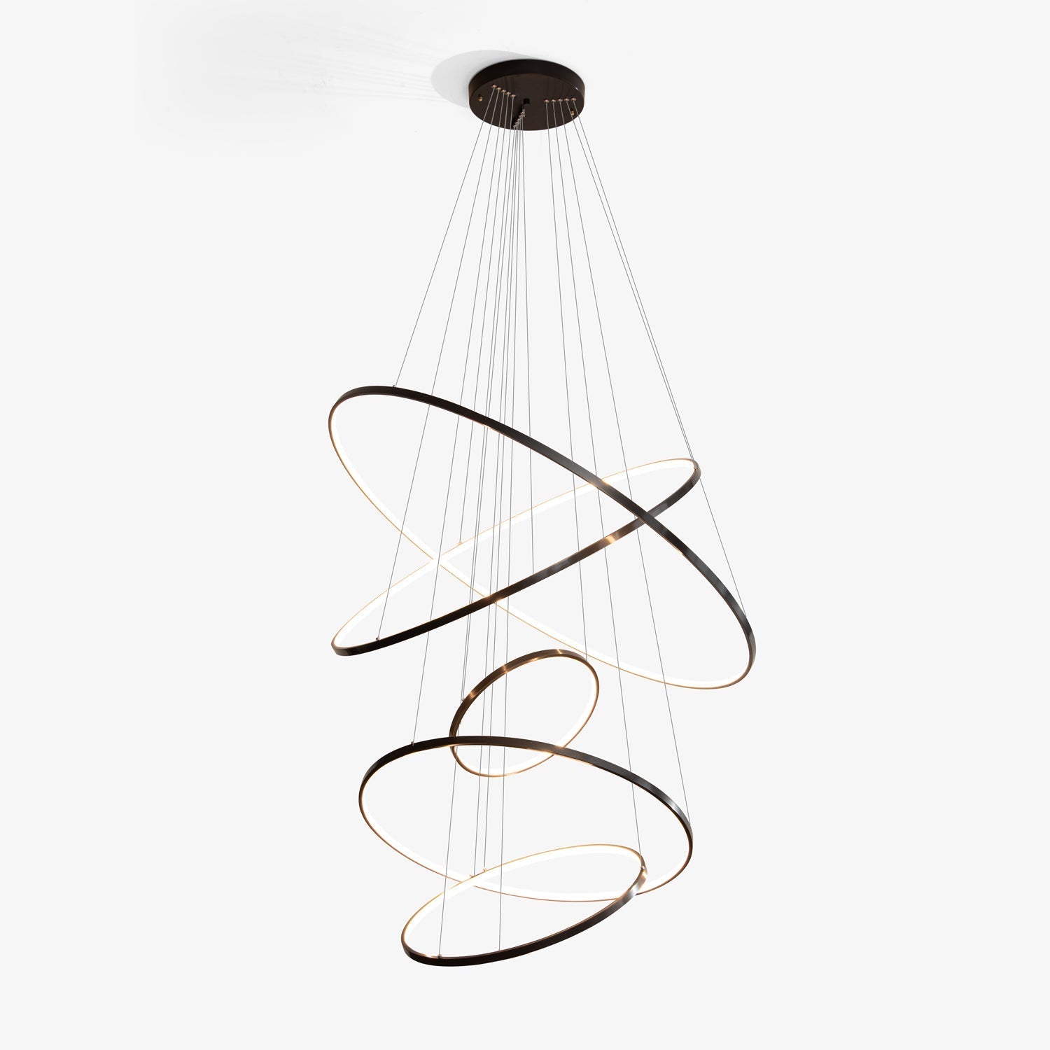 Arthaila Modern Minimalist Rings Brass Plastic Chandelier - Letslighting
