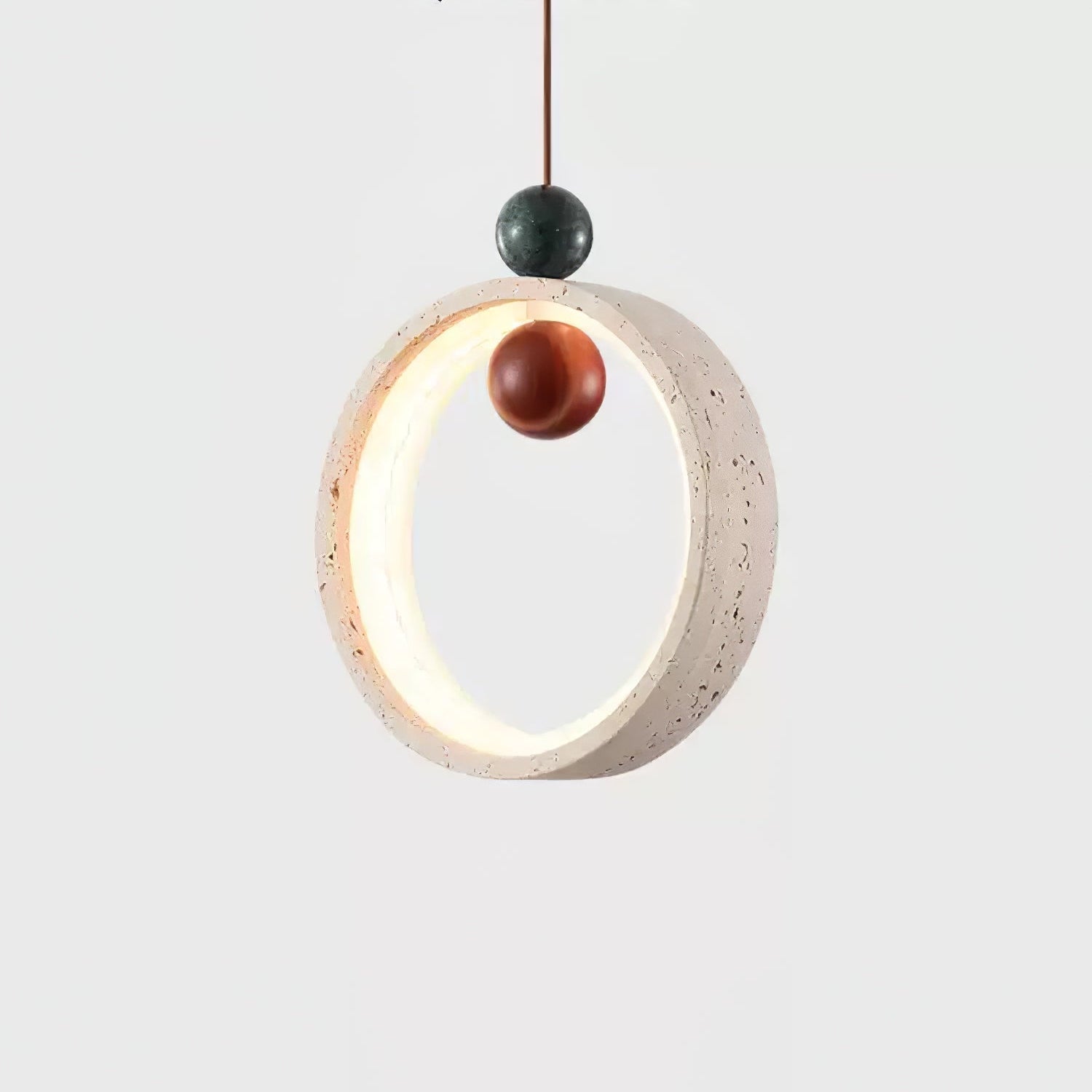 Vovinyra Circular Travertine Pendant Light - Letslighting