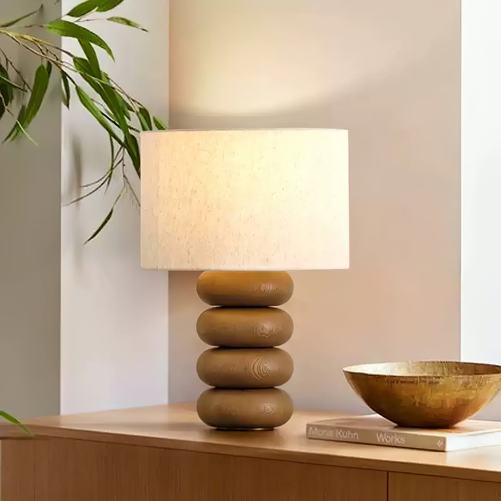 Zana Wood Fabric Table Lamp - Letslighting
