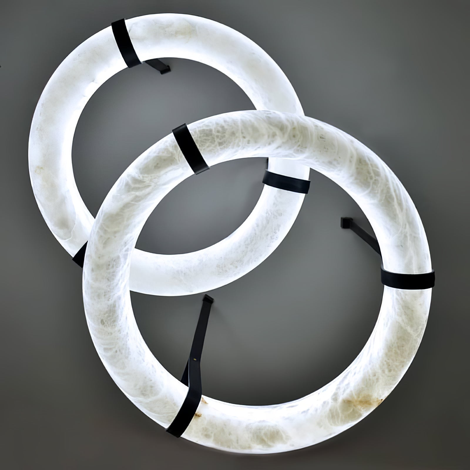 Luste Alabaster Chandeliers Ring Leather Strap Version B - Letslighting