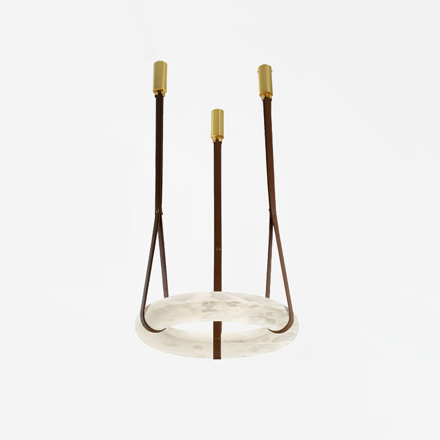 Luste Alabaster Chandeliers Ring Leather Strap Version B - Letslighting