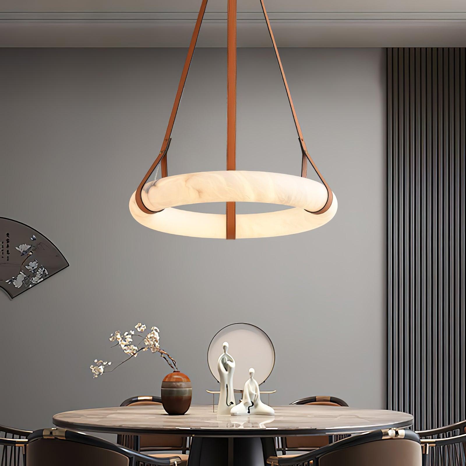Mydorira Premium Elegance Brass Alabaster Chandelier - Letslighting