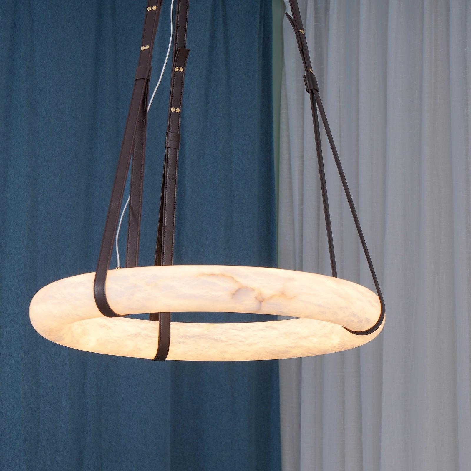 Mydorira Premium Elegance Brass Alabaster Chandelier - Letslighting