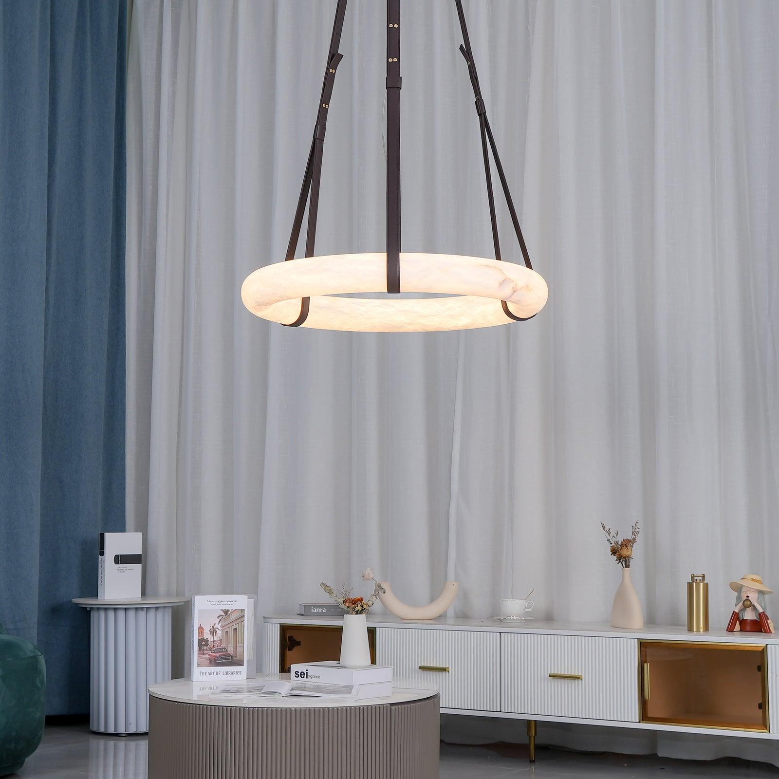 Mydorira Premium Elegance Brass Alabaster Chandelier - Letslighting