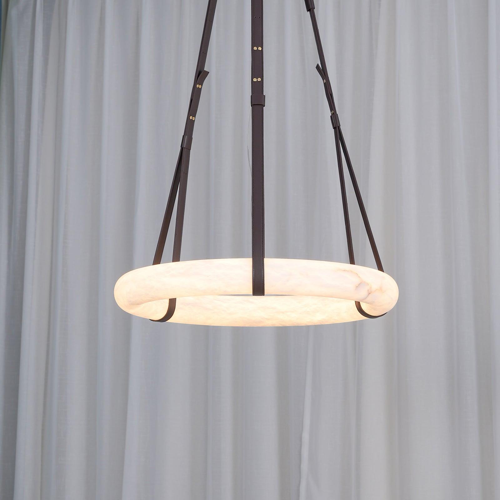 Mydorira Premium Elegance Brass Alabaster Chandelier - Letslighting