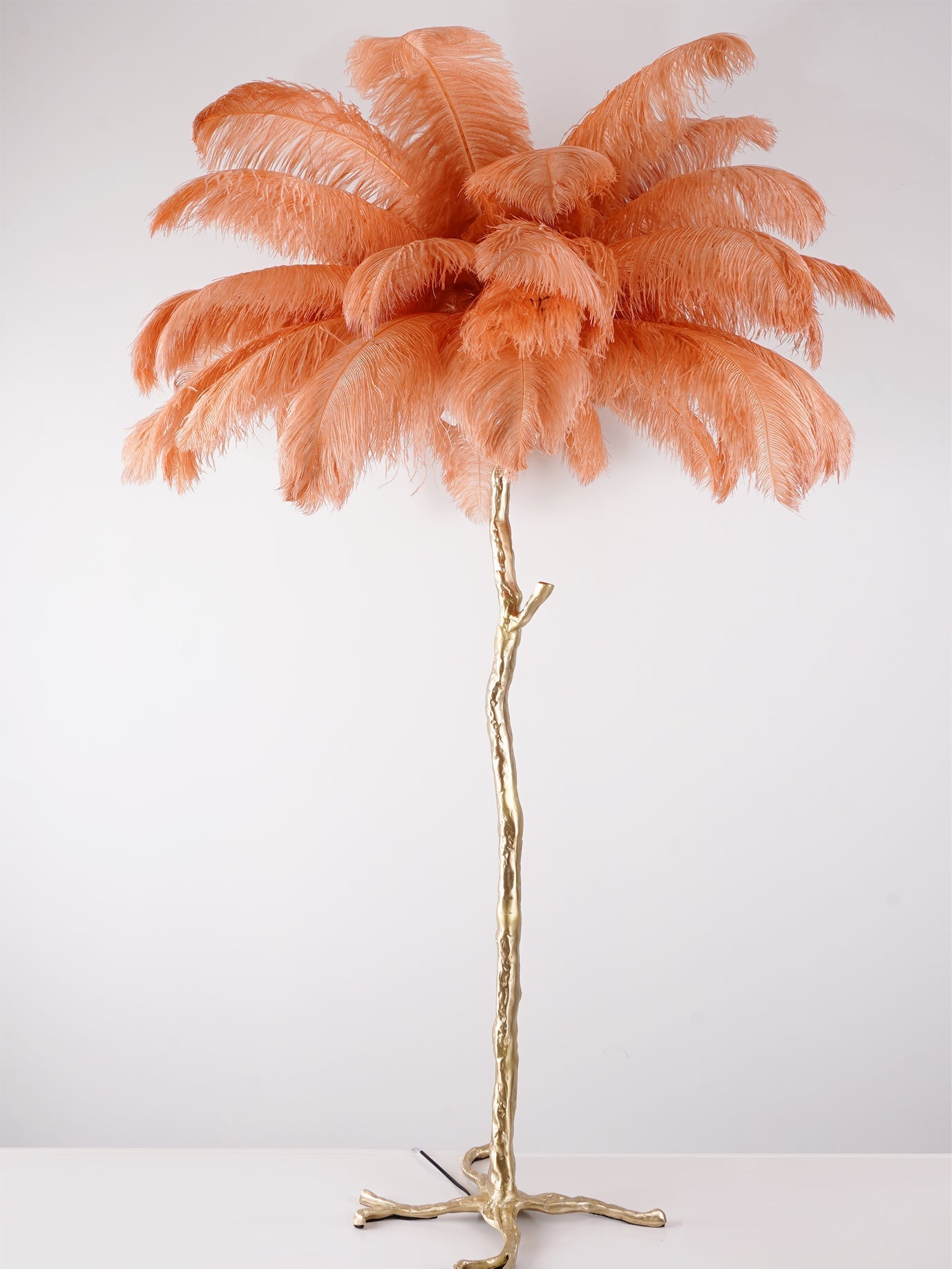Selis Feather Brass Floor Lamp - Letslighting