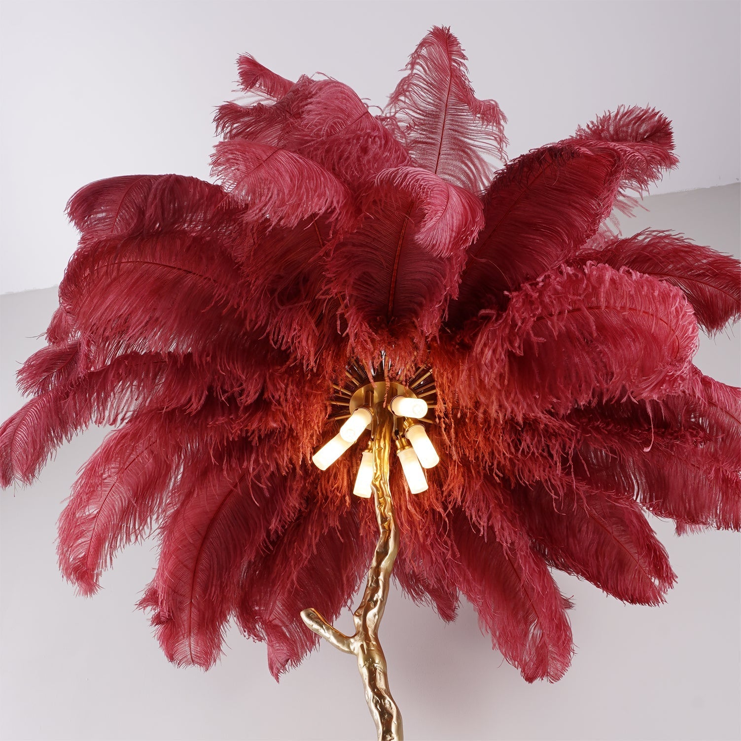 Selis Feather Brass Floor Lamp - Letslighting