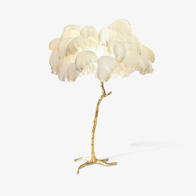 Selis Feather Brass Floor Lamp - Letslighting