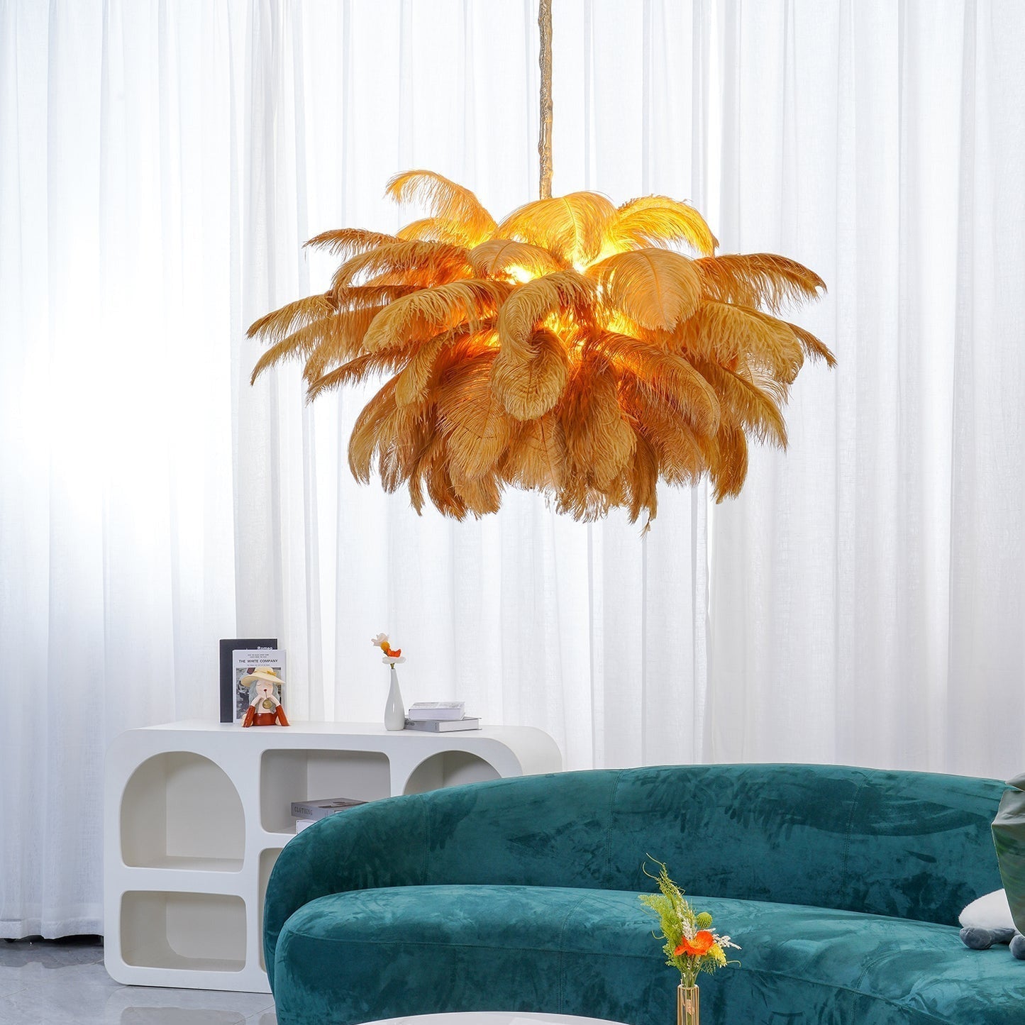 O'Moore Luxury Ostrich Feather Chandelier - Letslighting