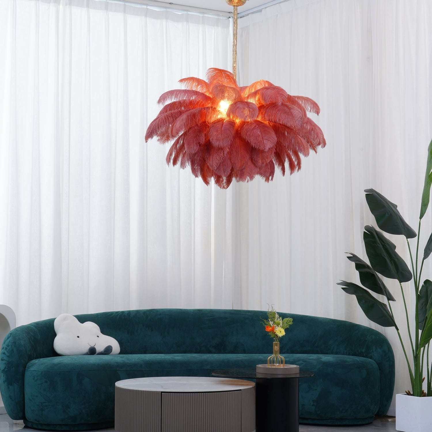 O'Moore Luxury Ostrich Feather Chandelier - Letslighting
