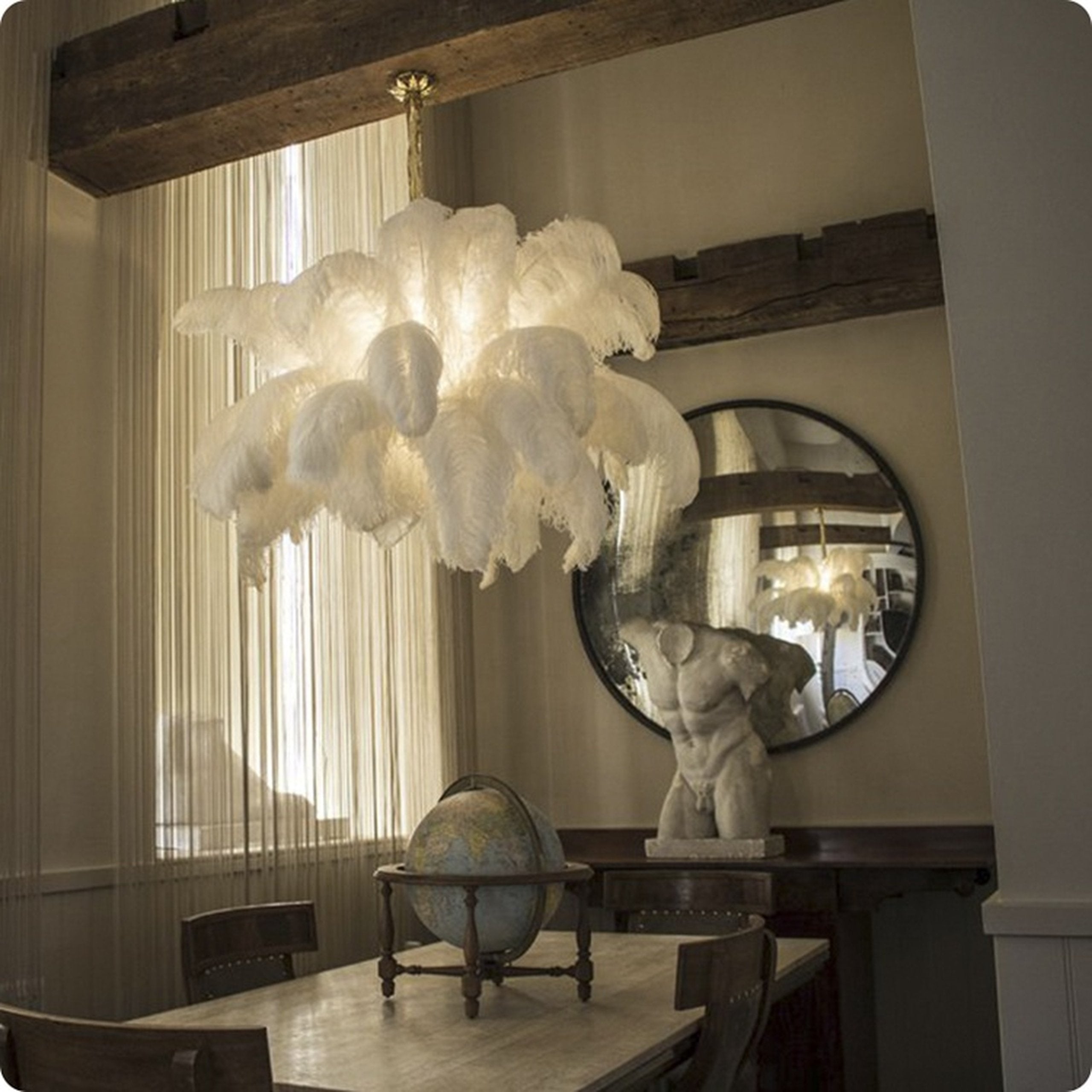 O'Moore Luxury Ostrich Feather Chandelier - Letslighting