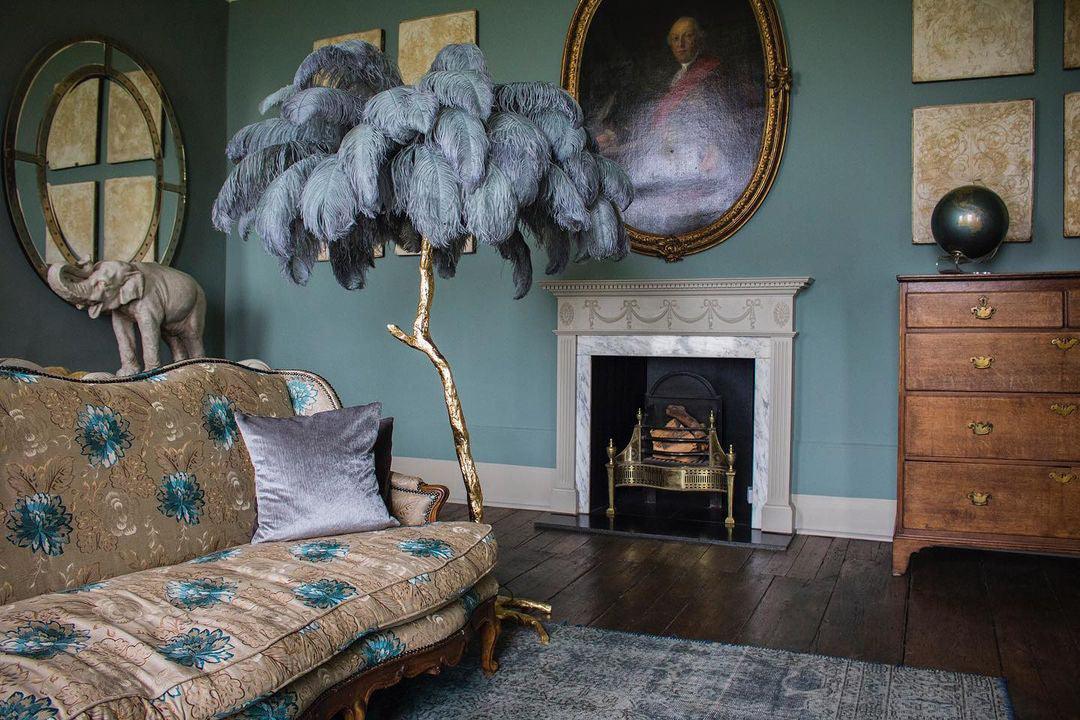 Selis Feather Brass Floor Lamp - Letslighting