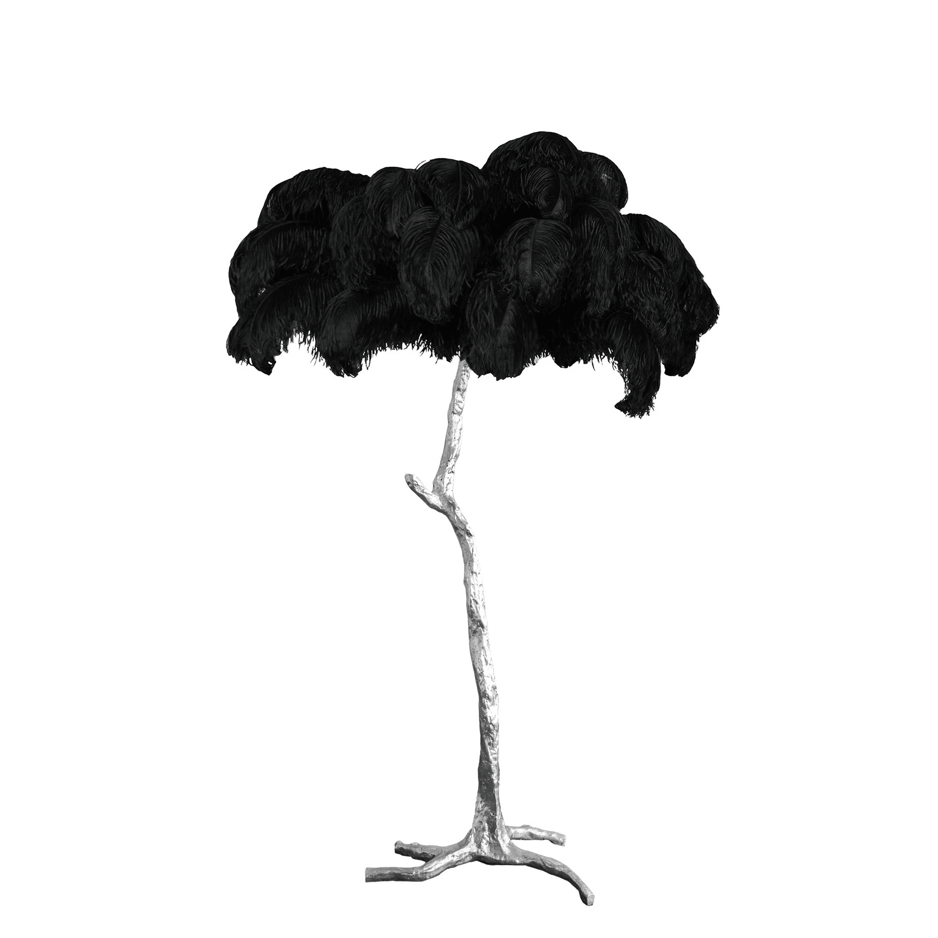 Selis Feather Brass Floor Lamp - Letslighting