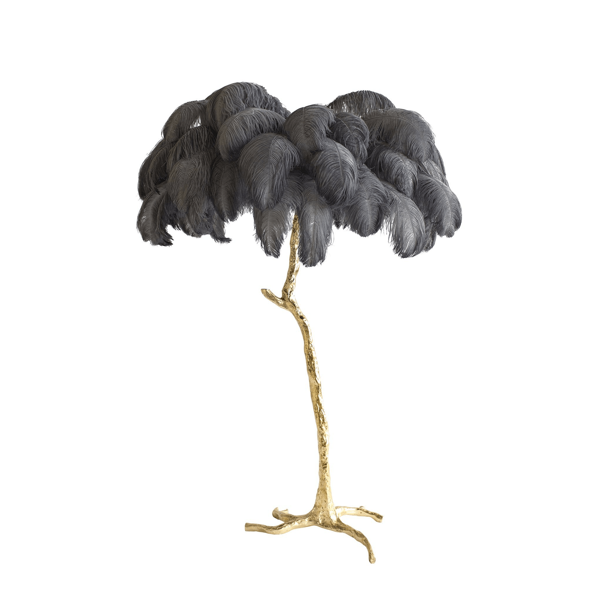 Selis Feather Brass Floor Lamp - Letslighting