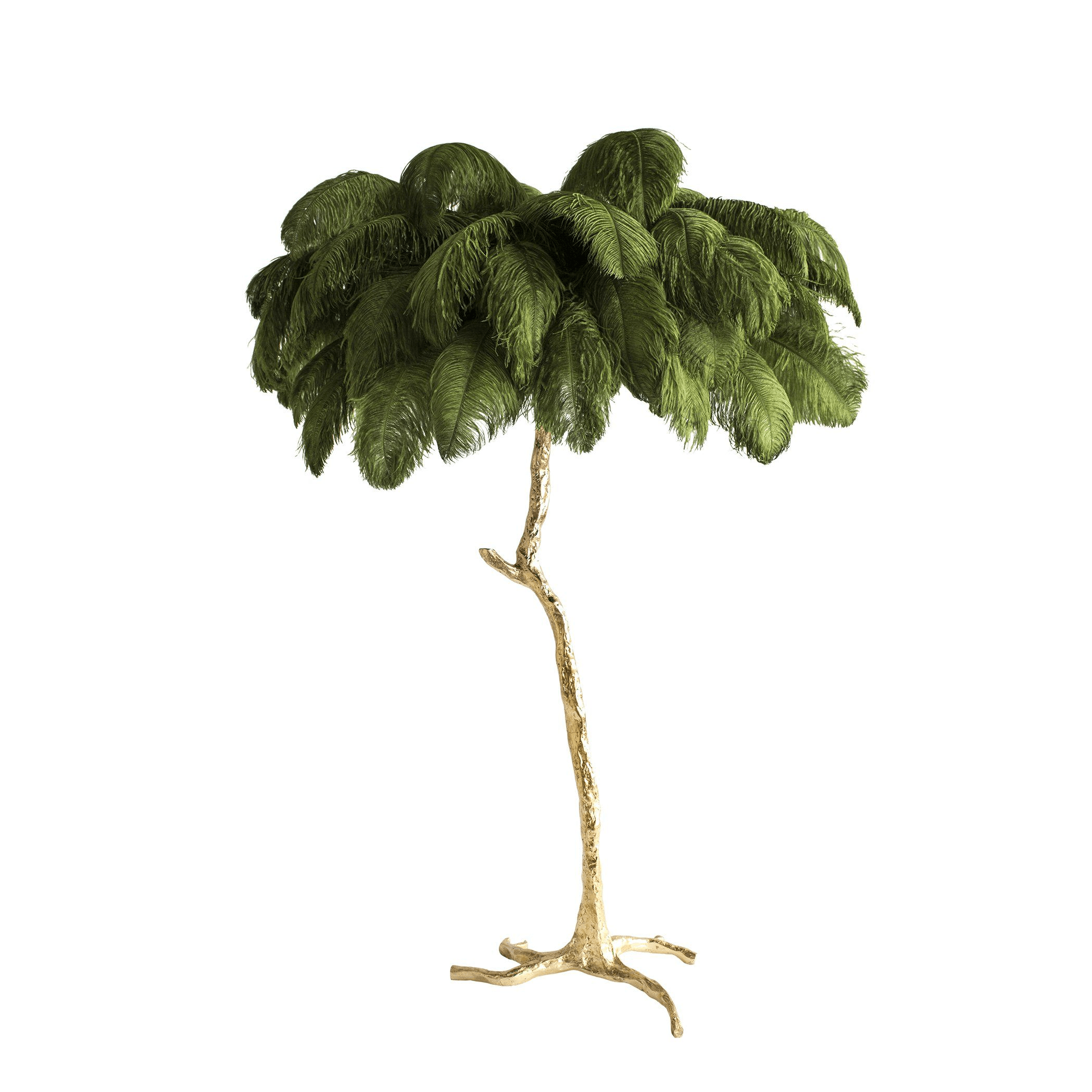 Selis Feather Brass Floor Lamp - Letslighting