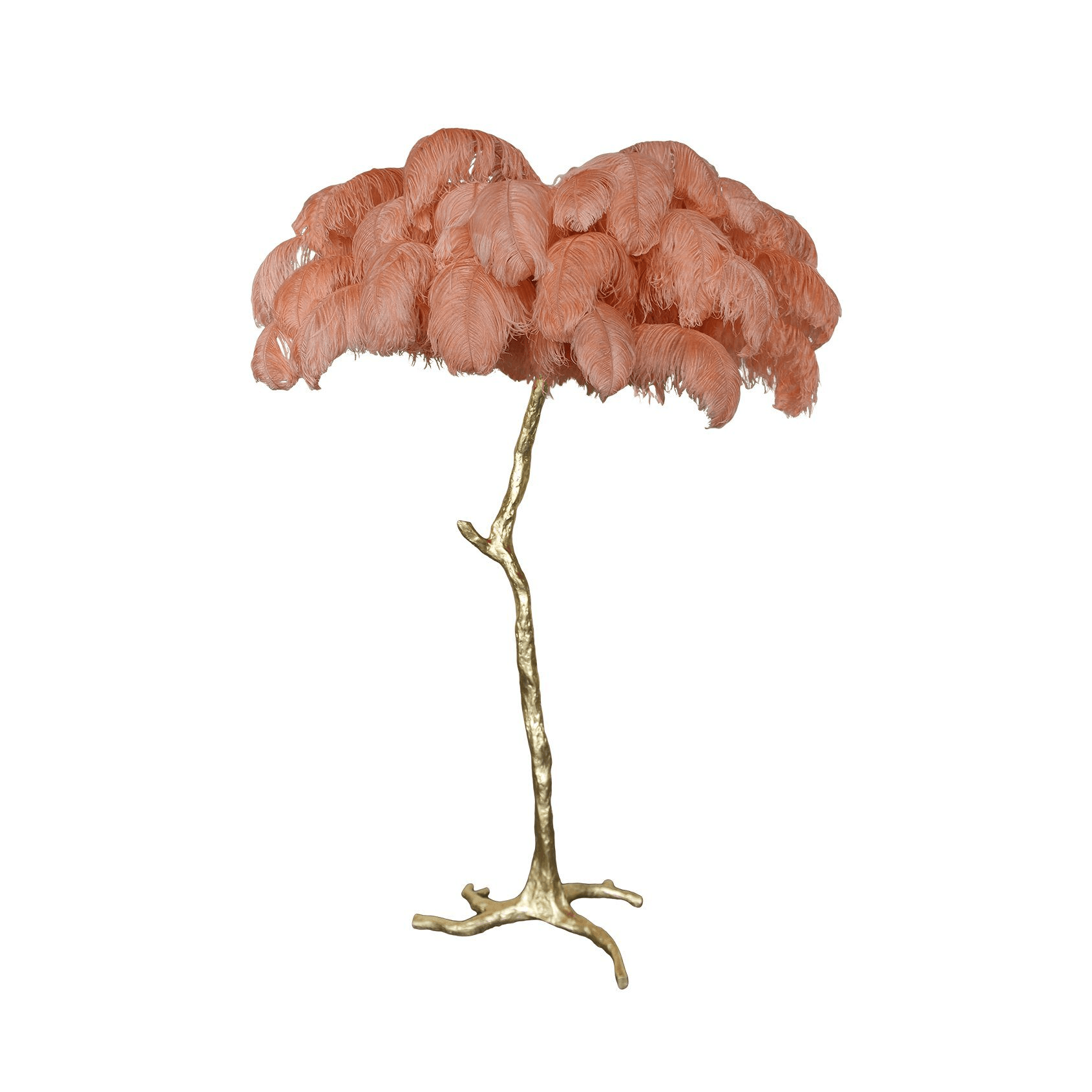 Selis Feather Brass Floor Lamp - Letslighting