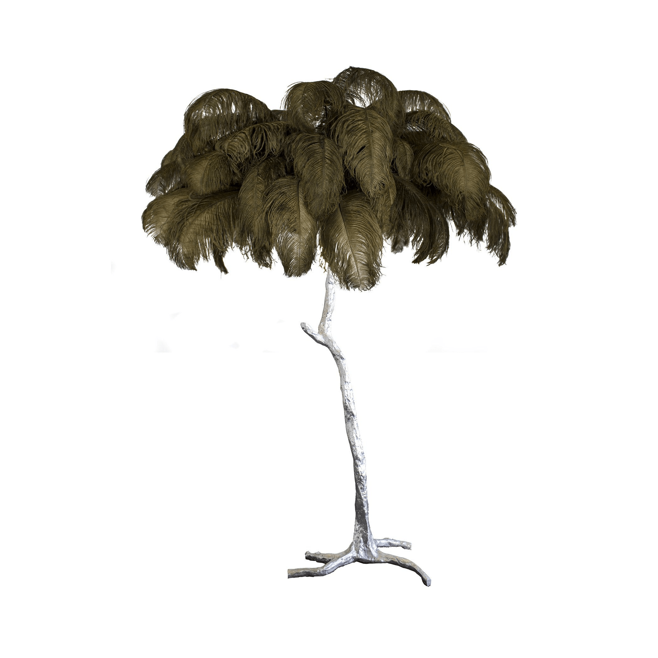 Selis Feather Brass Floor Lamp - Letslighting