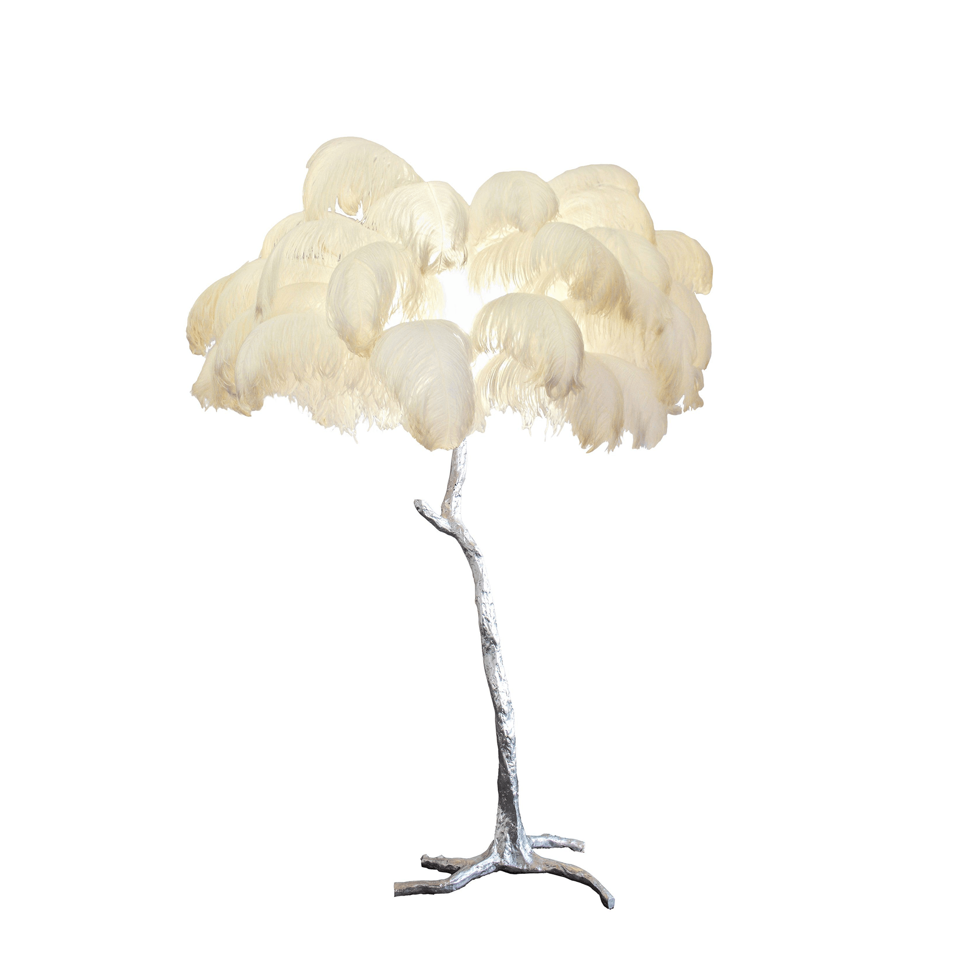 Selis Feather Brass Floor Lamp - Letslighting