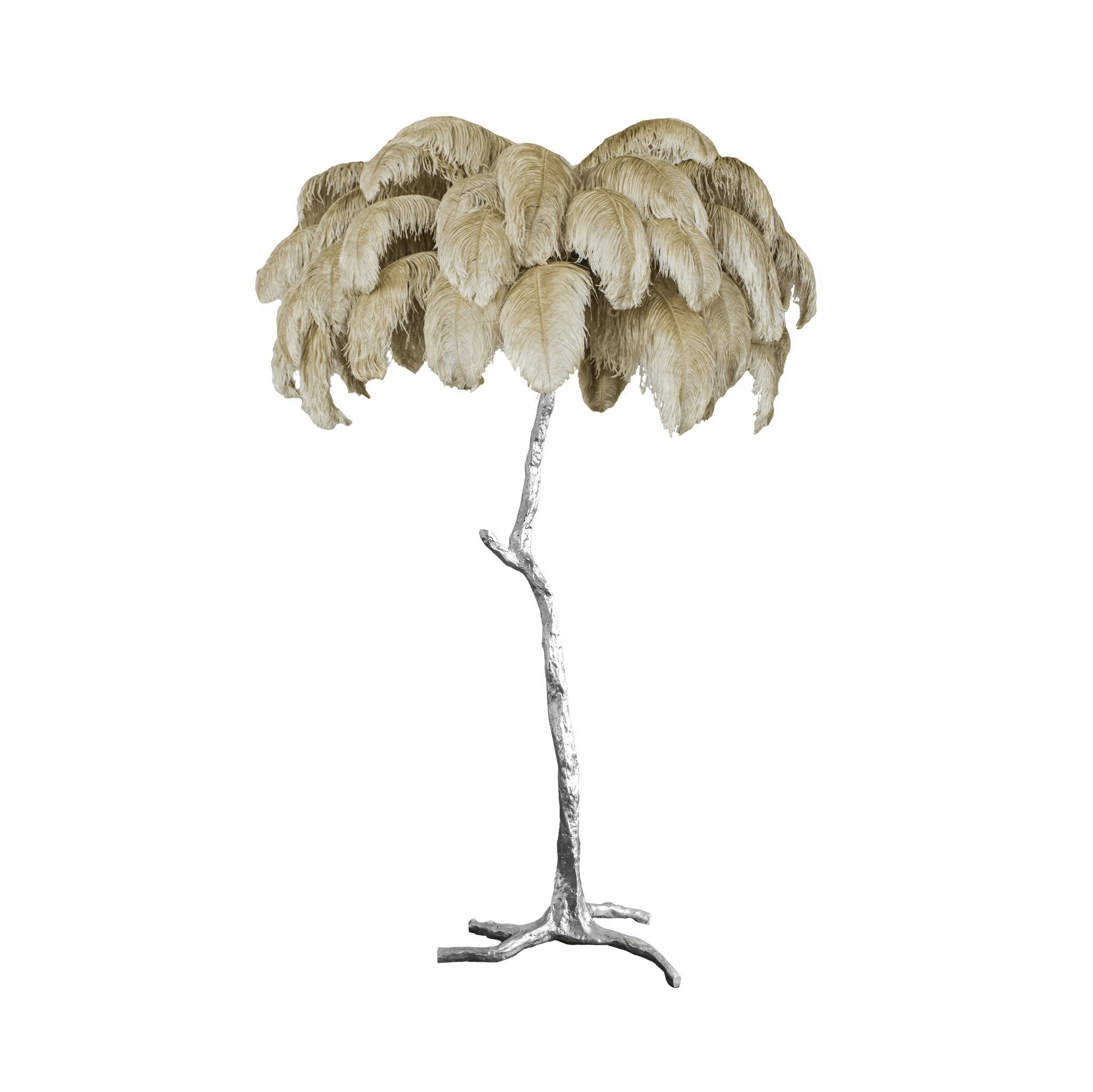 Selis Feather Brass Floor Lamp - Letslighting
