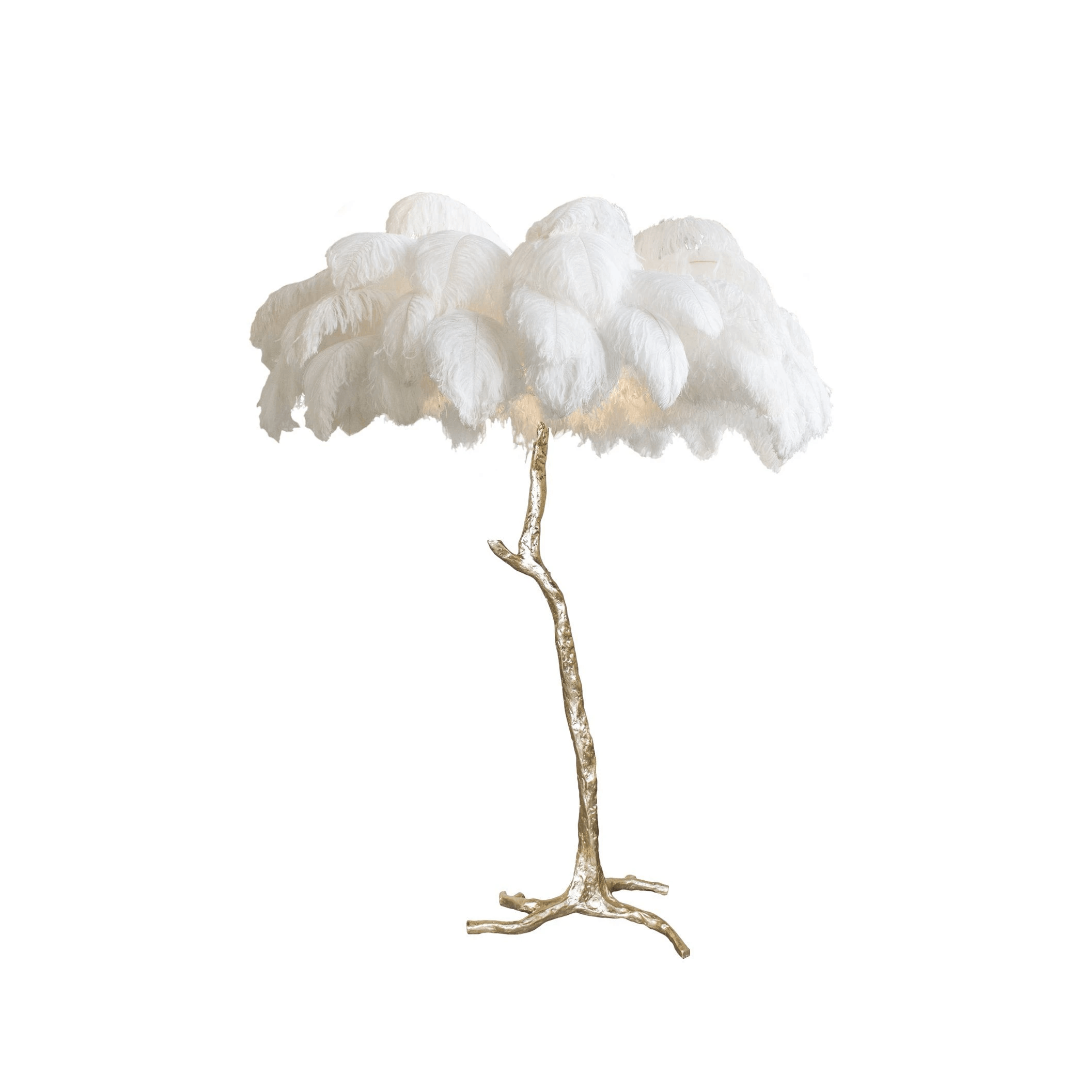 Selis Feather Brass Floor Lamp - Letslighting