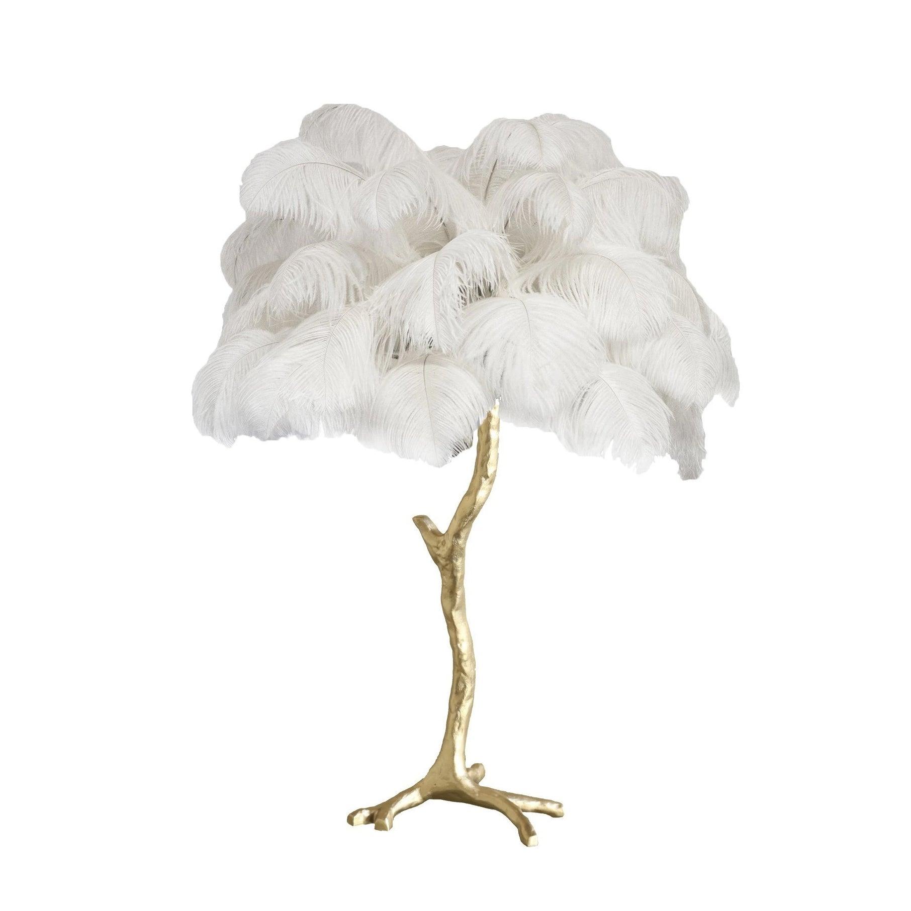 Zephyan Brass Feather Elegant Table Lamp - Letslighting