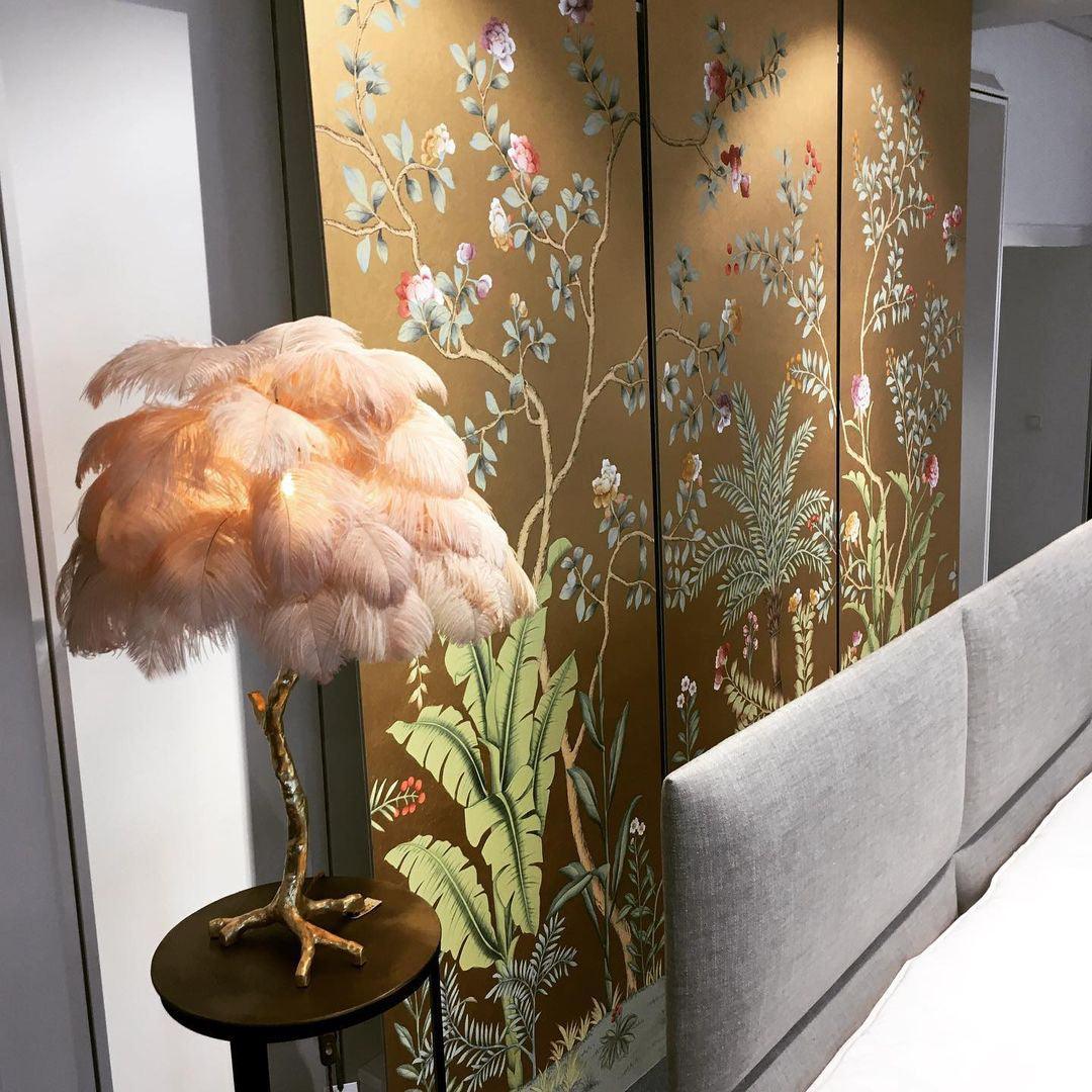 Zephyan Brass Feather Elegant Table Lamp - Letslighting