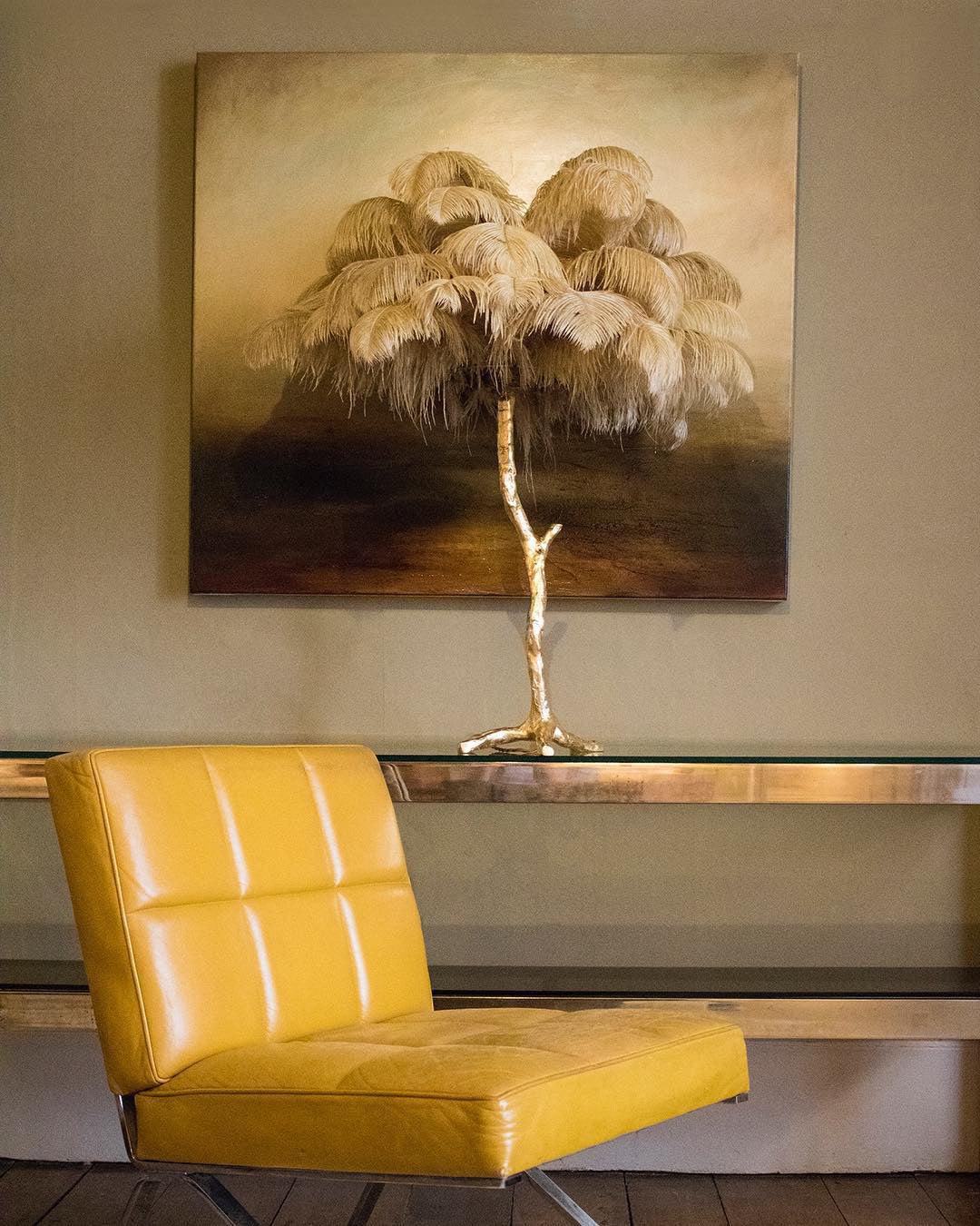 Zephyan Brass Feather Elegant Table Lamp - Letslighting