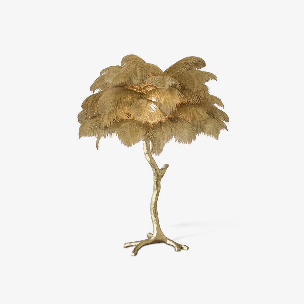 Zephyan Brass Feather Elegant Table Lamp - Letslighting