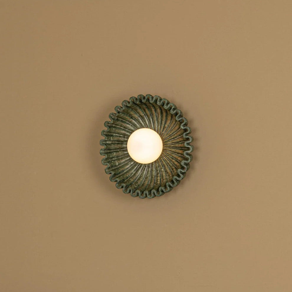 Skyler Unusual Round Marble Glass Wall Lamp - Letslighting