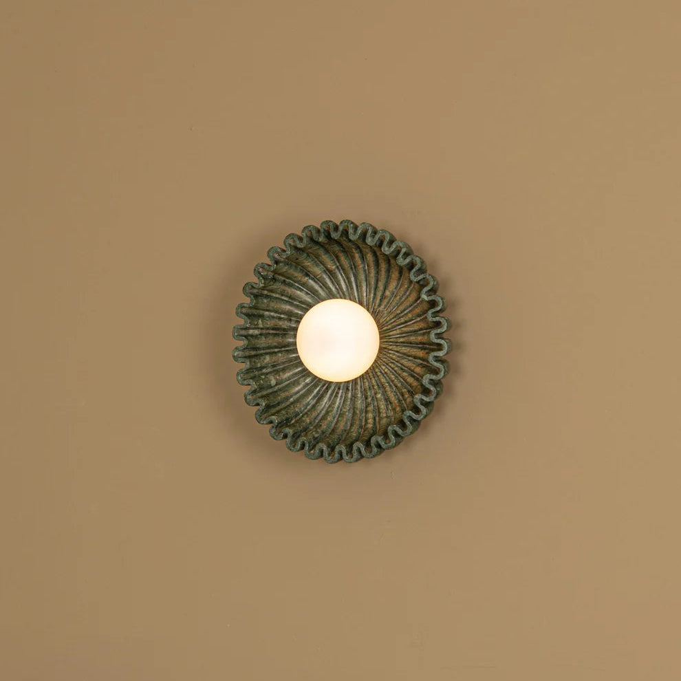 Skyler Unusual Round Marble Glass Wall Lamp - Letslighting