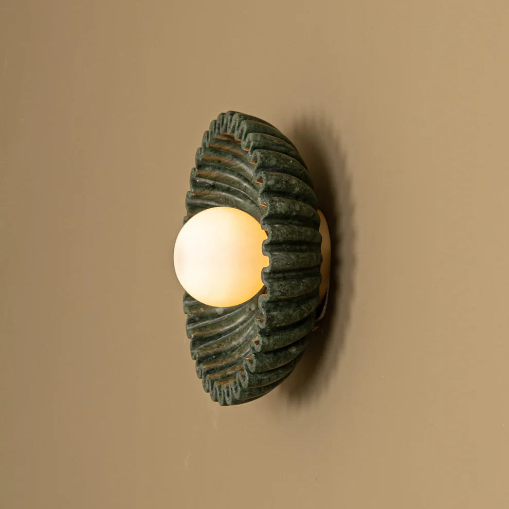 Skyler Unusual Round Marble Glass Wall Lamp - Letslighting