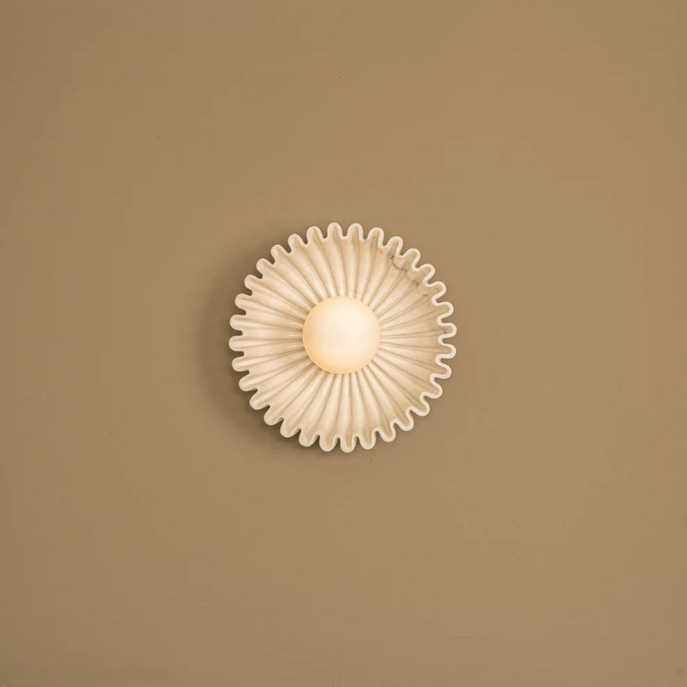 Skyler Unusual Round Marble Glass Wall Lamp - Letslighting