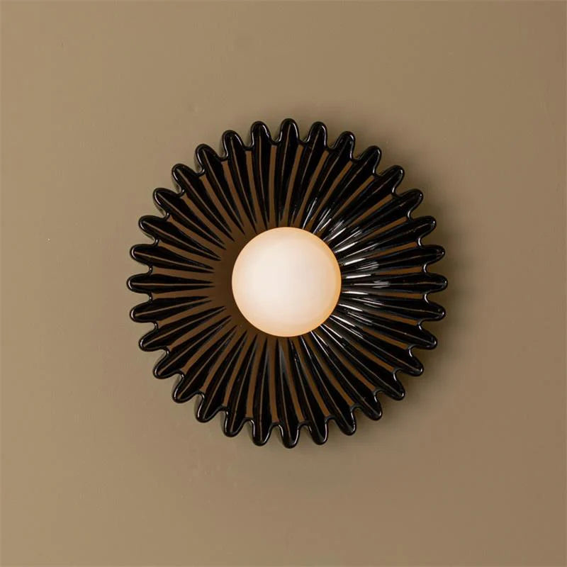 Skyler Unusual Round Marble Glass Wall Lamp - Letslighting