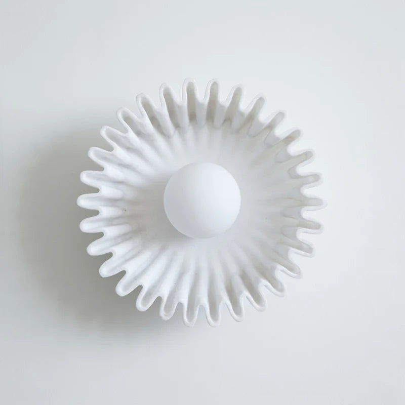 Skyler Unusual Round Marble Glass Wall Lamp - Letslighting