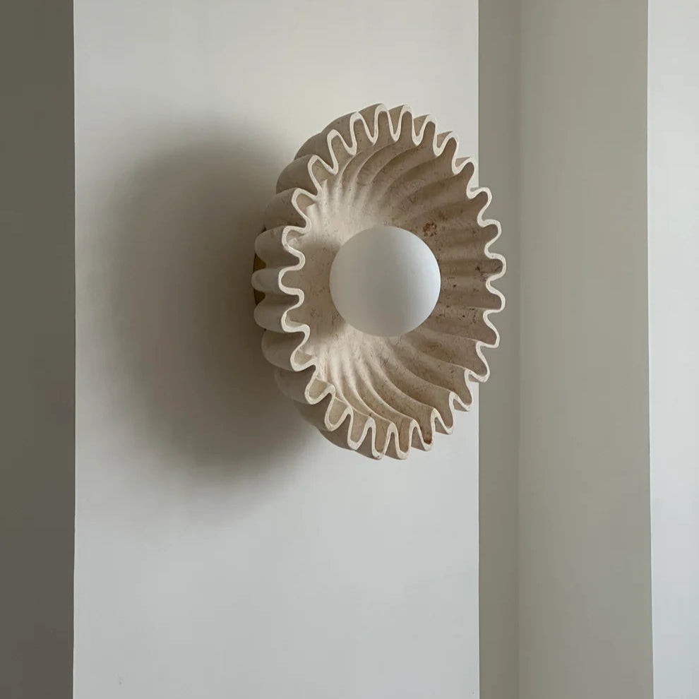 Skyler Unusual Round Marble Glass Wall Lamp - Letslighting