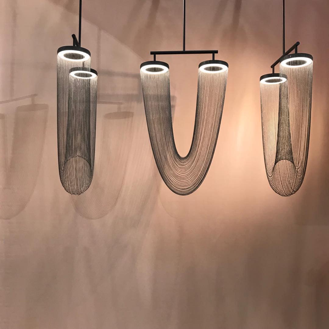 Lustra Pendant Light Copper Chain Sculptural Modern - Letslighting