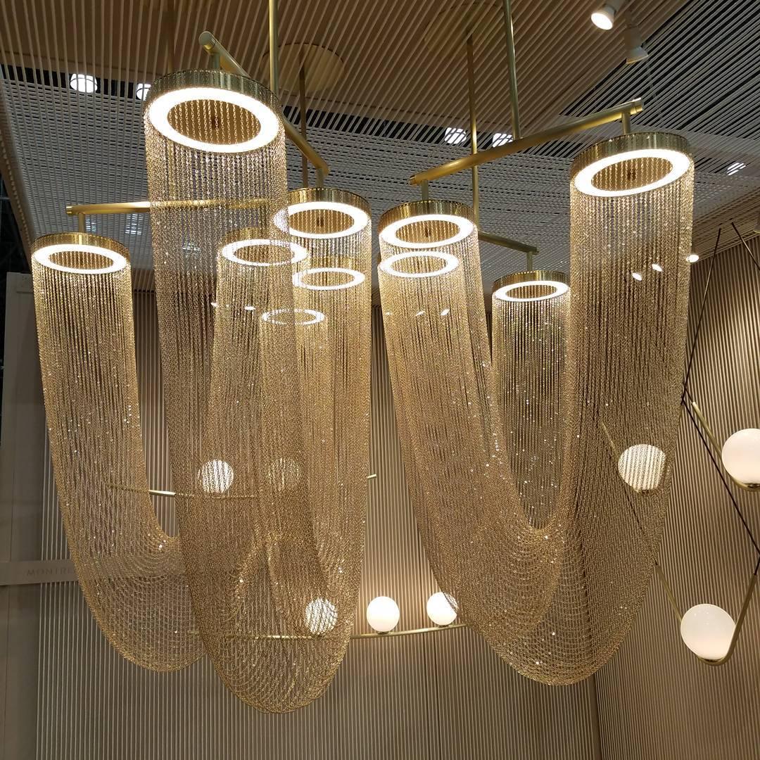 Lustra Pendant Light Copper Chain Sculptural Modern - Letslighting
